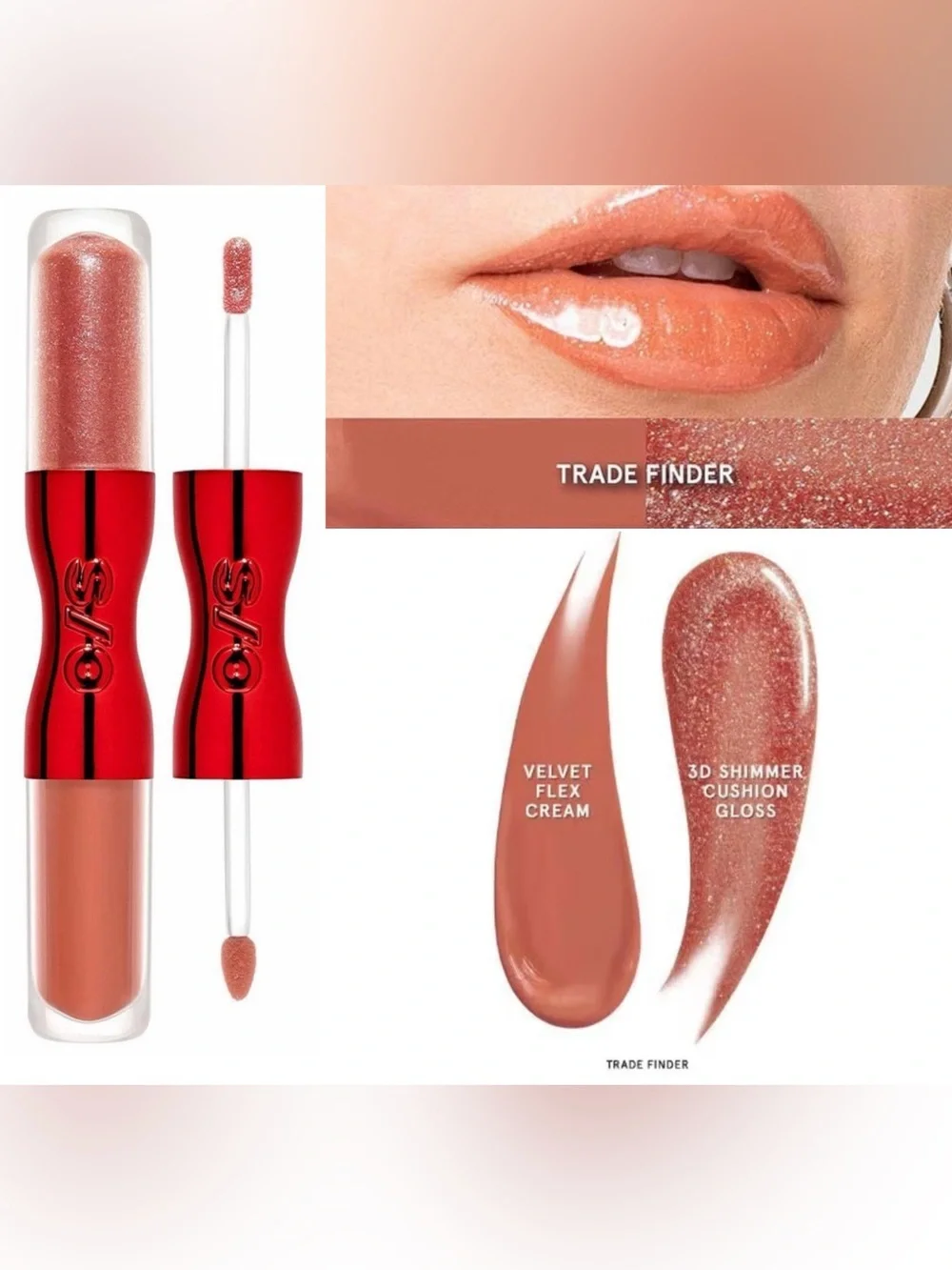 ONE/SIZE by Patrick Starrr Lip Snatcher Lipstick/Gloss Duo (Trade Finder) NIB